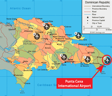 punta cana airport map